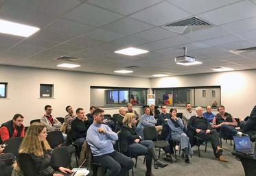 À Houdan (Yvelines) le 5 janvier, lors de l'assemblée générale du syndicat local de Houdan.