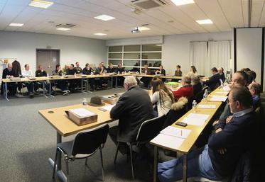 Au Chesnay (Yvelines), mardi 10 janvier lors du premier conseil d'administration de la FDSEA Île-de-France de l'année.