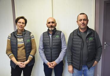 Beton-Bazoches, jeudi 19 janvier. De g. à d. : Stéphanie Bernard, Dominique Simon et Sébastien Piaud.