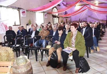 Le 23 février à Étampes (Essonne), lors de l'assemblée générale des Jeunes agriculteurs d'Île-de-France ouest.