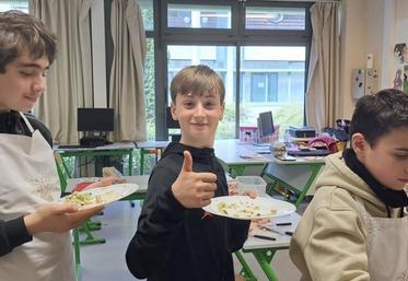 Les élèves ont apprécié l'atelier et le repas concocté.