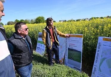Mercredi 3 mai, à Mer. Thomas Saint-Antonin, de la chambre d'Agriculture, a présenté la nouvelle application permettant de déclarer simplement des dégâts de gibier.