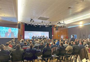 Mercredi 3 mai, à Angerville (Essonne). Environ 170 personnes étaient présentes pour assister à l'assemblée générale de la section Pithiviers-Toury de la coopérative Cristal Union.