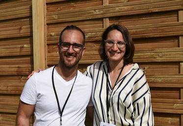 Styveens Peignier et Mathilde Stefanini, respectivement commercial et ingénieure agronome chez Treesition, étaient à Innov-Agri pour présenter la start-up.