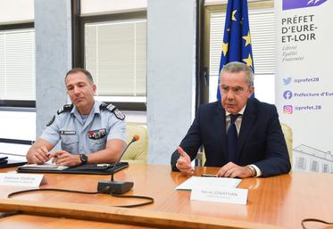 Mardi 3 octobre, à Chartres. Le préfet, Hervé Jonathan, a annoncé la création de deux brigades de gendarmerie.