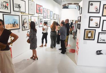 Le 17 septembre, à Chartres. Plus de 13 000 visiteurs ont pu admirer le travail du street-artiste Banksy, exposé au Compa.