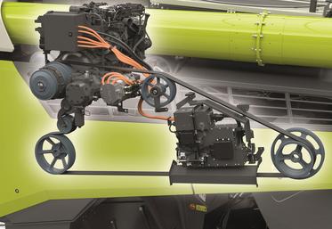 Claas développe un concept de moissonneuse-batteuse hybride dont la partie électrique soulage le moteur thermique lors de pics de charge.