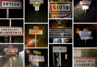 Plus de 130 communes ont été concernées par le retournement de panneaux dans la nuit de lundi 20 à mardi 21 novembre.