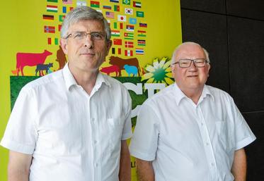 Marcel Denieul (à gauche) et Paul Kerdraon, respectivement président et directeur du salon Space.