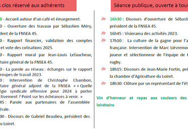 Le programme de l'assemblée générale de la FNSEA 45, jeudi 8 février, s'annonce riche.