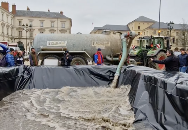 Lors de la manifestation des agriculteurs à Orléans le 30 janvier 2024.