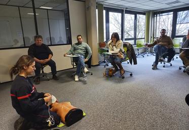 Le 16 janvier, à Blois. La FNSEA 41 a organisé une formation aux premiers secours.