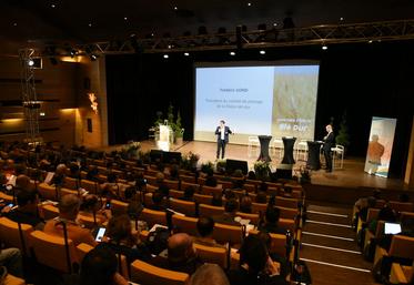 Mardi 6 février, à Orléans. Le 26e congrès dédié à la filière blé dur a rassemblé près de 300 personnes, dont 70 agriculteurs.