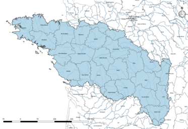 La carte du bassin Loire-Bretagne.