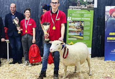 Samedi 24 février, porte de Versailles à Paris. Benoît Toutain, vainqueur de la 19e édition des Ovinpiades.