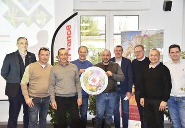 Jeudi 29 février, au Chesnay (Yvelines). Le nouveau bureau du Conseil horticole Île-de-France.