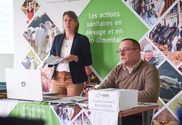 Mardi 19 mars, à Miermaigne. Claire Auguste et Bertrand Desvaux, directrice et président du GDS 28, ont fait le tour de l'actualité sanitaire avant de célébrer les 70 ans de la structure.