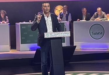 Mercredi 27 mars à Dunkerque (Nord). Le président de la FRSEA Île-de-France, Samuel Vandaele est intervenu au congrès de la FNSEA dans le cadre de la parole donnée aux régions. 