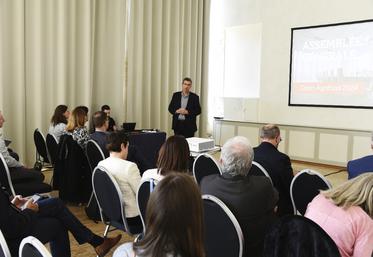 Jeudi 11 avril, à Olivet. Emmanuel Vasseneix, président de l'Open Agrifood, a introduit l'assemblée générale de l'association.