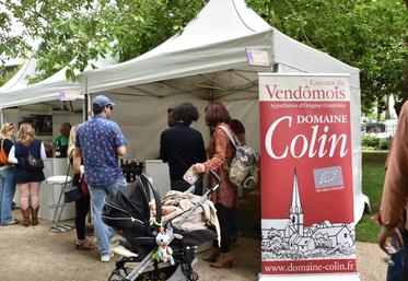 Samedi 25 et dimanche 26 mai, à Tours. Des vignerons et viticulteurs de Loir-et-Cher ont participé au salon Vitiloire, comme ici le Domaine Colin.