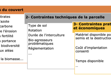 Mettre en œuvre un couvert nécessite une réflexion en plusieurs étapes.