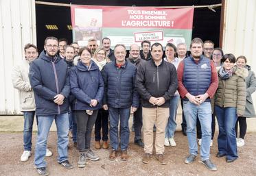 Les candidats de la liste FNSEA 28 - JA 28 se présentant aux élections à la chambre d'Agriculture 2025.