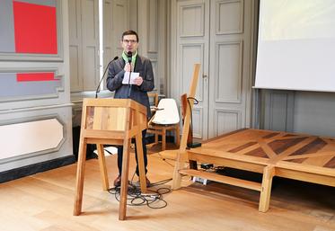 Vendredi 10 janvier, à Orléans (Loiret). Philippe Noyau a présenté ses vœux, les derniers en tant que président de la chambre régionale d'Agriculture.  