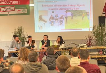 Vendredi 24 janvier, à Férolles. JA 45 a tenu son assemblée générale, présidée par Valentin Caron.