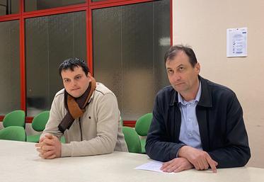 Lundi 3 mars, à Blois. Arnaud Bessé, réélu à la présidence de la chambre d'Agriculture, et Camille Lecomte, élu vice-président, ont tenu une conférence de presse après la session d'installation. 