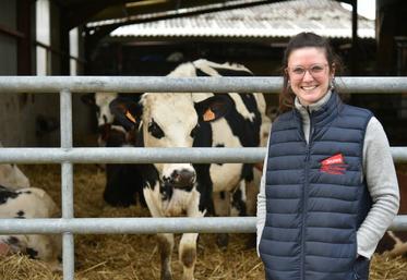 Anne-Aël Leroy possède 26 vaches et trois veaux. 