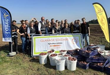 Solaal organise des opérations de glanage solidaire, comme ici avec le conseil départemental du Loiret en 2024 au profit du Secours populaire de Pithiviers.