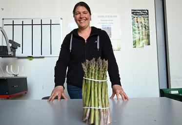 Magali Courtin est productrice d'asperges vertes sur 6 hectares à Suèvres. Elle est présidente de l'association Les Asperges du Blaisois lancée depuis mars dernier avec cinq autres producteurs. 