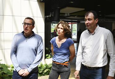 Mercredi 30 avril, à Blois. Édouard Legras, Élise Guellier et Arnaud Bessé (de g. à d.) ont tenu une conférence de presse à la suite de la session Chambre élective.