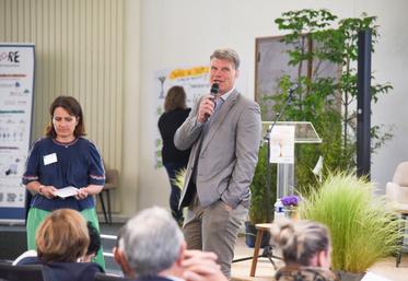 Jeudi 22 mai, à Châteaudun. L'ex-capitaine du XV de France s'est donné en exemple du chemin à suivre lors du congrès du Cneap au campus de Nermont.