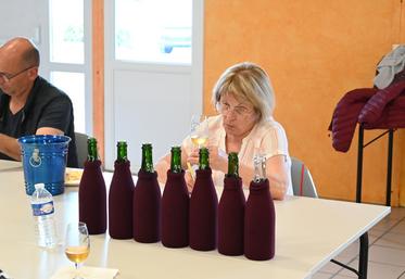 Mercredi 14 mai, à Droué. Une dizaine de jurés ont dégusté les différents échantillons de cidre et de poiré en compétition.