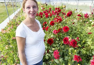 Le 11 juillet, à Arrou (Eure-et-Loir). Camille Bellanger produit des fleurs coupées sur sa ferme percheronne pour les fleuristes du secteur.