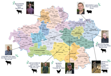 Les sept éleveurs volontaires pour partager leur quotidien.