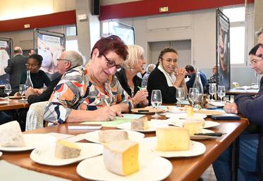 Mercredi 5 novembre, à Selles-sur-Cher. Le concours régional de fromages a rassemblé 125 membres de jury venus départager les différents produits présentés dans 28 catégories.