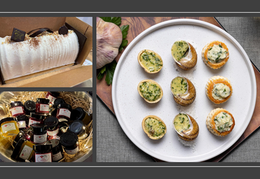 Escargots de La Joly Cagouille, bûche des 3 Givrées* et confitures de la Fraiseraie de l'Étang, quelques produits franciliens pour se régaler.