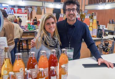 Mercredi 25 février, à Paris. Avec quatre médailles du CGA cette année pour Baïo, l'entreprise de la famille Prieur (ici Cécile et Charles) a bien contribué au record de récompenses pour l'Eure-et-Loir.