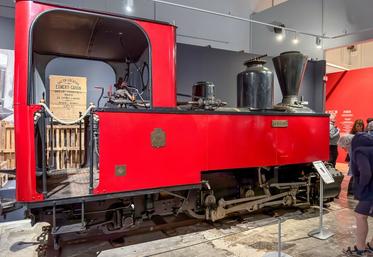 Classée au titre des Monuments historiques, cette locomotive à vapeur (031 - T) fabriquée à Deauville en 1902, servait au transport des betteraves entre les champs et l'usine.