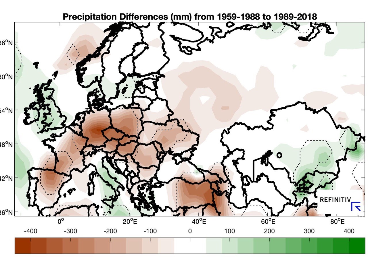 precipitations differences 