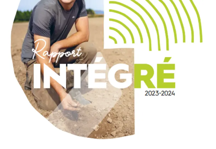 Page de couverture du rapport intégré 2023-2024 de la coopérative Eureden