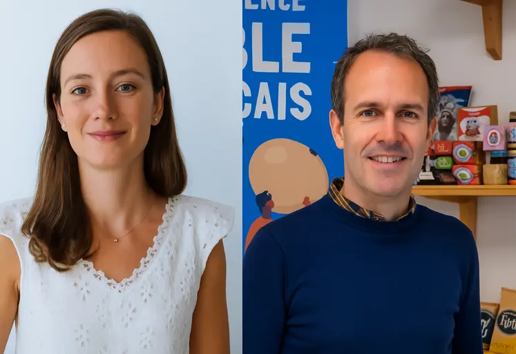 Photo avec les portraits côte à côte de Eugénie Girardeau et Ludovic Brindejonc
