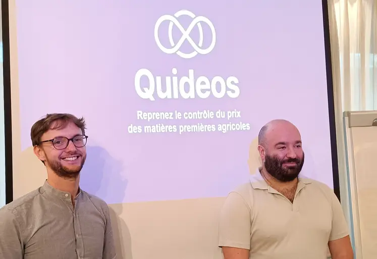 De gauche à droite, Mikaël Delmas (conseil en stratégie et business development) et Gaël Pagès (trader en matières premières agricoles).