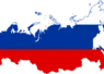 La Russie avec le drapeau.