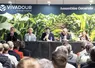 Tribune avec dirigeants du groupe coopératif Vivadour lors de l'assemblée générale 2025.