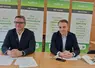 Photo des dirigeants d'Euralis : de gauche à droite, Christophe Congues, président d’Euralis, et Thomas Chambolle, directeur général d’Euralis.