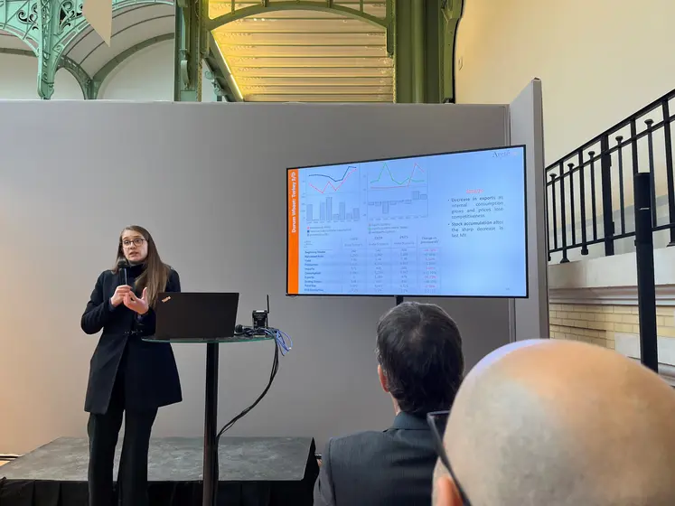 Carlotta De Pasquale, analyste de marché d'Areté à la 64e Bourse de commerce européenne, qui s'est tenue les 5 et 6 décembre à Paris.