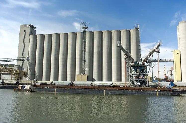 transport maritime de céréales, silo Sénalia à Rouen